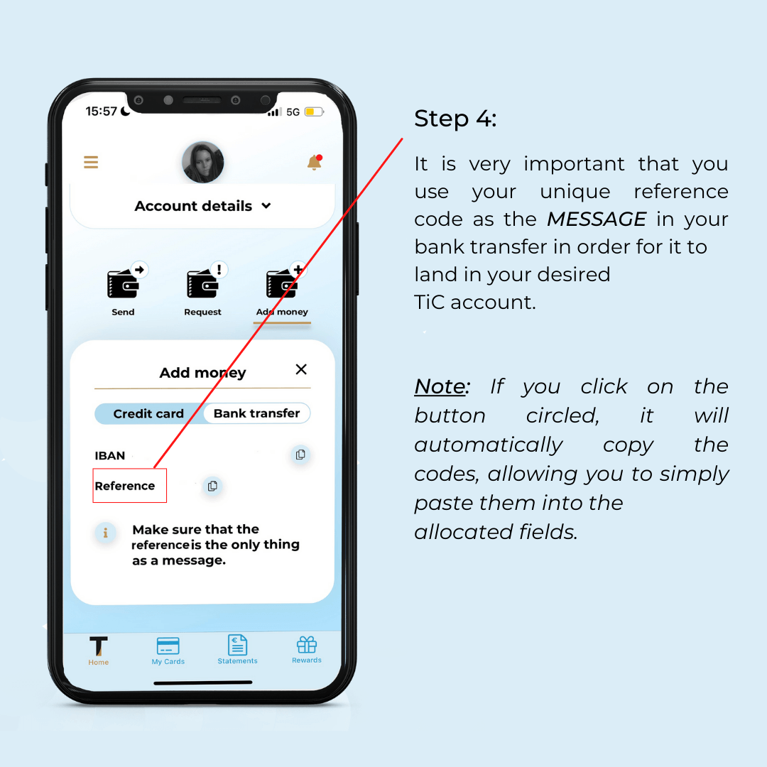 How to make a bank transfer step 4