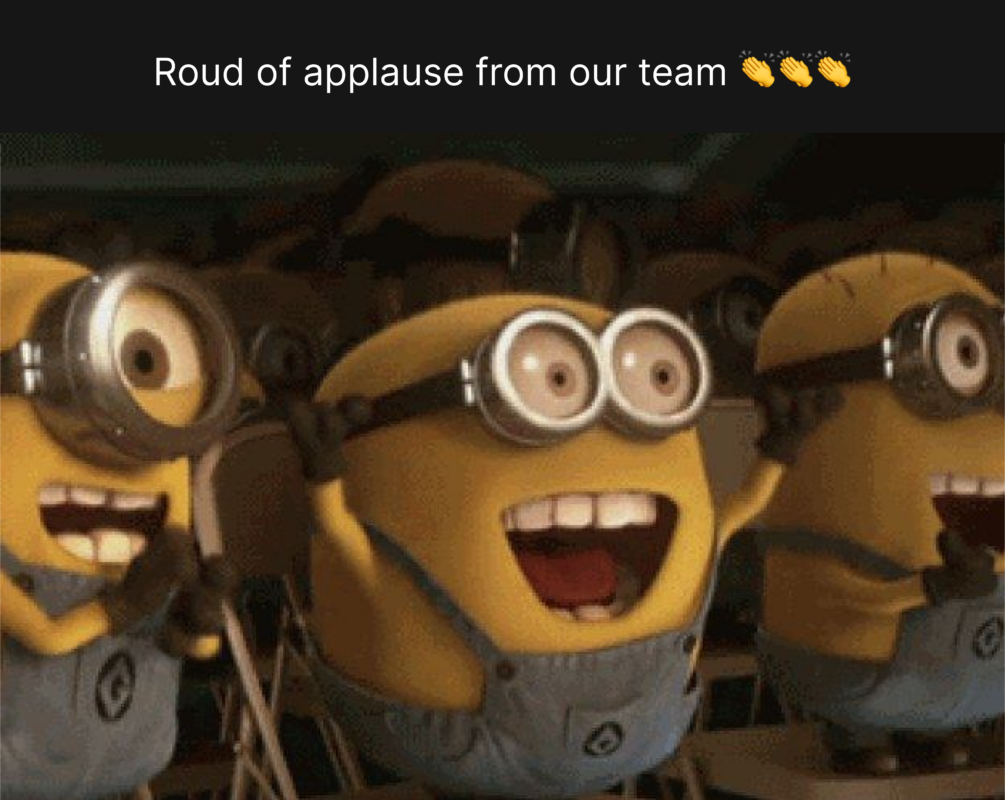 Meme of minions that are excited, to epresent how the TiC team feels when we help to save money as a student