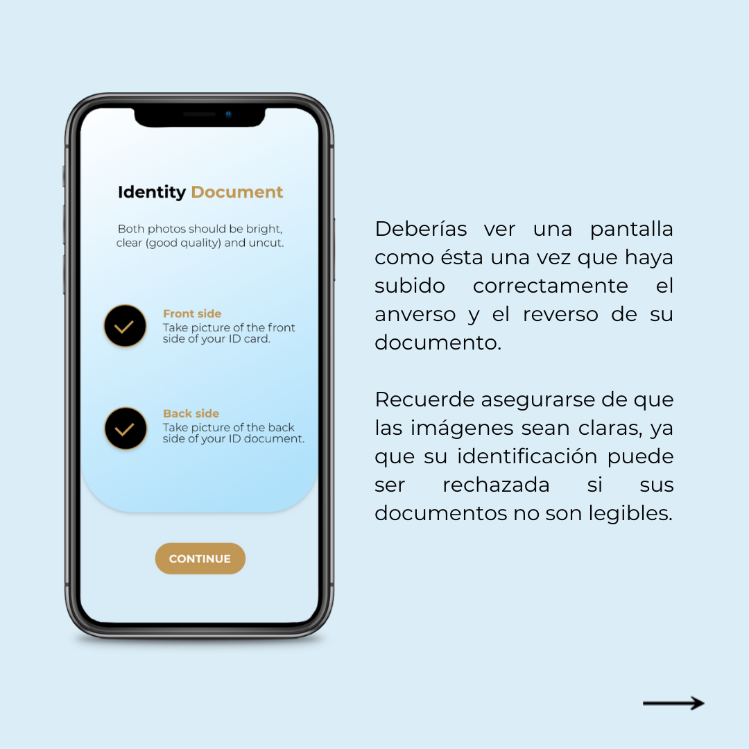 Set up TiC account identity document