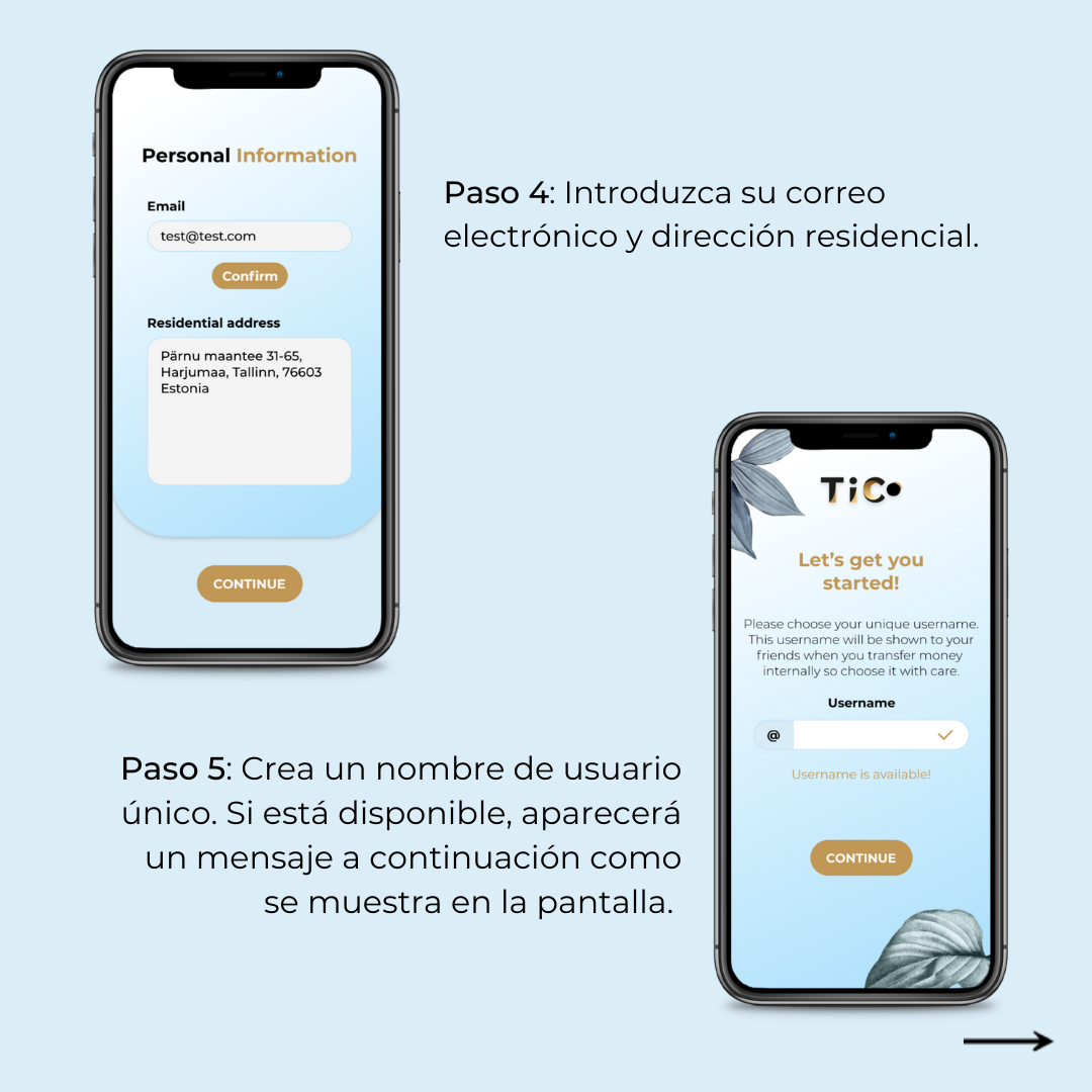 Set up TiC account step 4-5